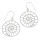 925 Sterling Silber - Ohrschmuck - Runde Ohrhänger mit Spiral-Muster durchbrochen