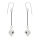 925 Sterling Silber - Ohrschmuck - Ohrhänger mit Silberstab und Herzanhänger