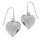925 sterling silver earrings with solid heart