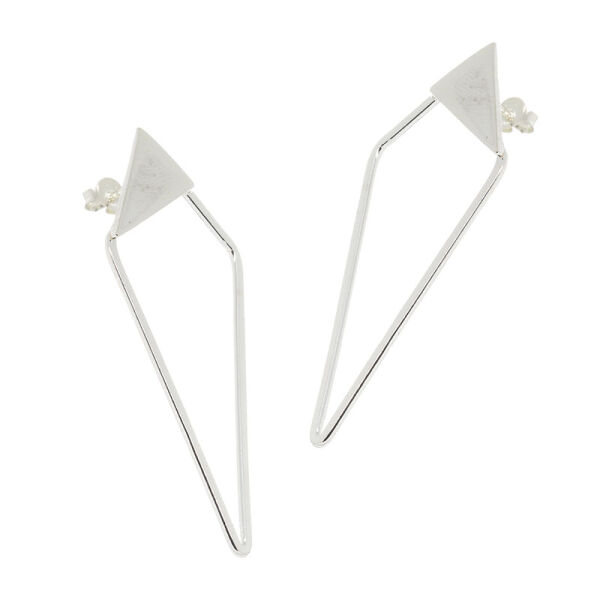 925 Sterling Silber - Ohrschmuck - Ohrstecker mit rautenförmigem Design