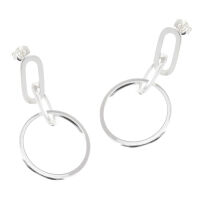 925 Sterling Silber - Ohrschmuck - ovaler Ohrstecker mit...