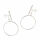 925 Sterling Silber - Ohrschmuck - 2-teiliger Ohrstecker mit rundem Hängeelement