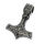 Stainless Steel Pendant – Florje Thor’s Hammer with Floral Relief