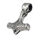 Stainless Steel Pendant – Florje Thor’s Hammer with Floral Relief