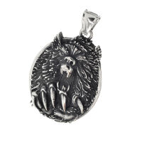 Edelstahlanhänger - Wikingeramulett Mit Wolf Fenris