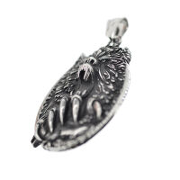 Edelstahlanhänger - Wikingeramulett Mit Wolf Fenris