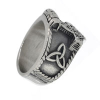 Edelstahlring - Thors Hammer mit Triqueta