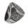 Edelstahlring - Siegelring - Vegvisir im Runenkreis und seitlichem Valknut 57 (18,1 Ø) 08 US