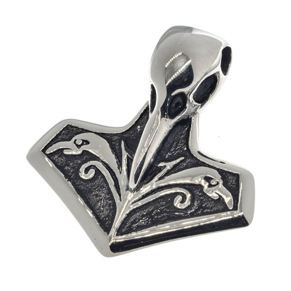 Stainless Steel Pendant - Thors Hammer - Ravens