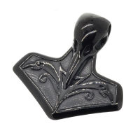 Stainless Steel Pendant - Thors Hammer - Ravens