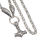 Edelstahlkette - Adlerköpfe mit Edelstahlanhänger Thors Hammer - Poliert