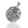 Irminsul Amulet with Scroll Relief in 925 Sterling Silver, 34 mm