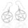 925 Sterling Silver Earrings - Pentagram - 18 mm