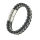 Lederarmband mit Edelstahl 19cm