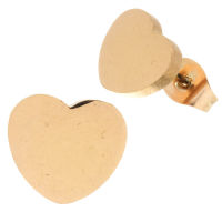 Edelstahlohrstecker - Herz