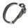 Lederarmband schwarz mit Rabe Schädel Hakenverschluss