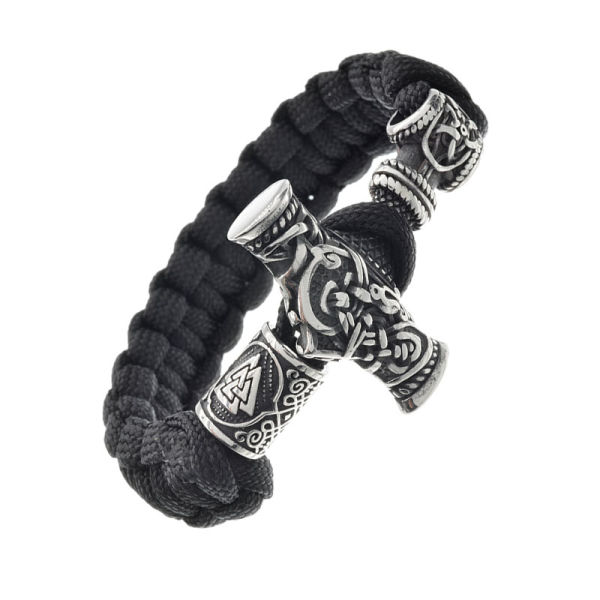 Bracelet Paracord Thors Hammer stainless steel