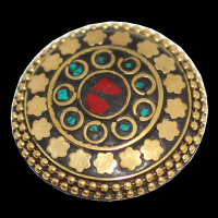 Bronze Ring With Black Stones