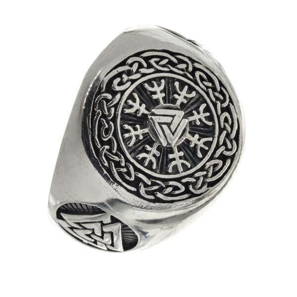 925 Sterling Silberring - Helm des Awe mit Walknoten 57 ( 18,1  Ø) 8,0 US