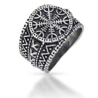 925 Sterling Silberring - Helm des Awe 69 (22  Ø) 12,6 US