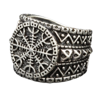 925 Sterling Silberring - Helm des Awe 69 (22  Ø) 12,6 US