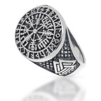 925 Sterling Silberring - Vegvisir "Walknoten" 57 ( 18,1 Ø) 8,0 US