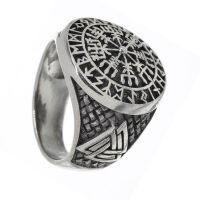 925 Sterling Silberring - Vegvisir "Walknoten" 57 ( 18,1 Ø) 8,0 US
