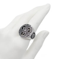 Stainless Steel Signet Ring - Triquetra Valknut
