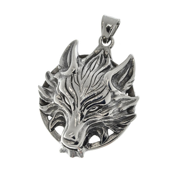 Stainless Steel Pendant - Wolfs Head “Fenris”