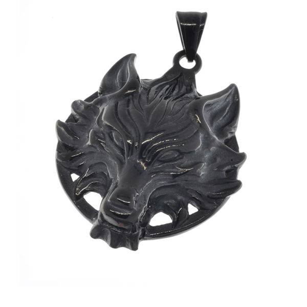 Stainless Steel Pendant - Wolfs Head “Fenris”