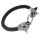 Kunstlederarmband mit Clipring "Wolfsköpfe"  Nicht verziert