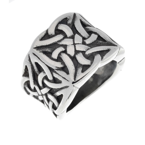 Stainless steel - Signet ring - Triqueta - Valknut
