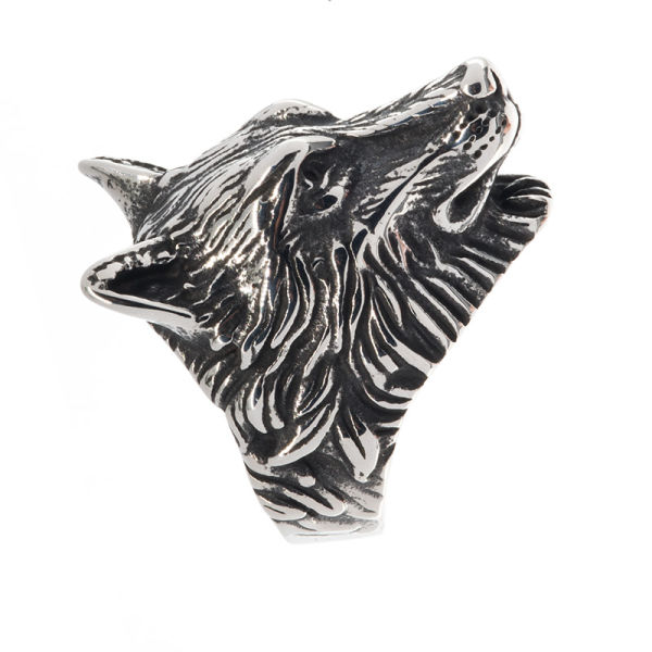 Edelstahlring - Wolfskopf Fenrir 60 (19,1 Ø) 09 US