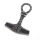 Edelstahlanhänger – Thors Hammer mit gedrehtem Ring und Vogelmotiv