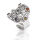 925 Sterling Silver Ring - Flower of Life with 7 Chakras