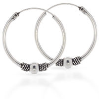 925 Silver Earrings - Bali Creoles "Bella"