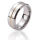 Tungsten Ring - Groove with Golden Stripes 60 (19,1...