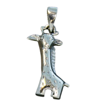 925 Sterling Silberanhänger - Giraffe