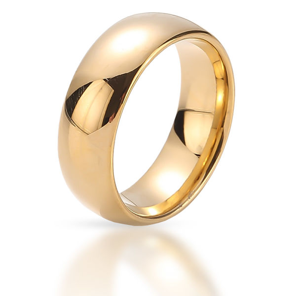 Wolframring - PVD-Gold poliert 59 (18,8 Ø) 8,7 US