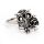 925 Sterling Silberring - Eule mit Rose 57 (18,1...