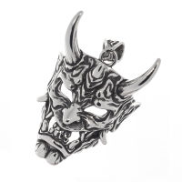 Stainless steel pendant - Horned mask