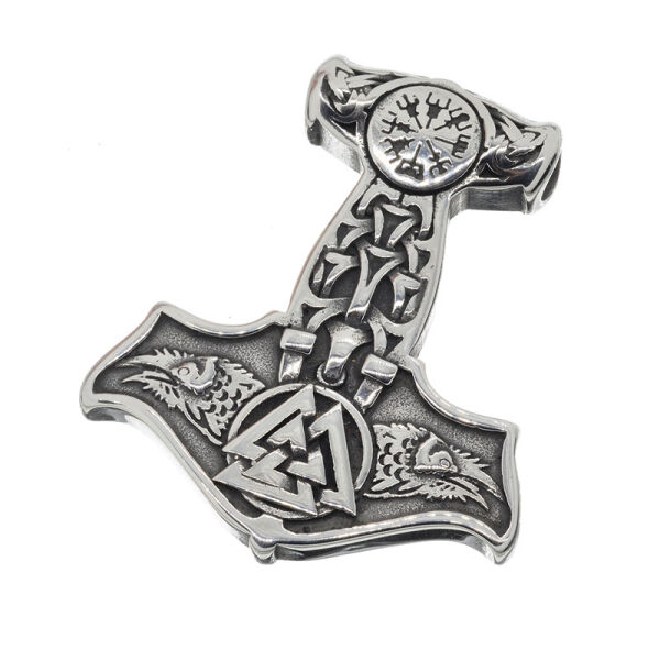 Edelstahlanhänger - Thors Hammer Poliert