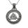 Stainless steel pendant - Valknut in rune ring