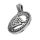Stainless steel pendant - Valknut in rune ring
