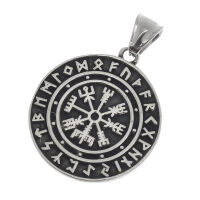 Stainless steel pendant - rune circle
