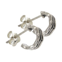 925 Sterling Silver - Half Hoop Earrings