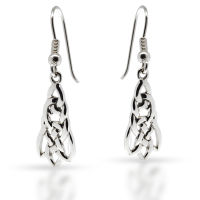 Stainless steel earrings - "Petal" floral pattern