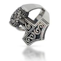 925 Sterling Silberring - Thorshammer 59 (18,8 Ø) 8,7 US