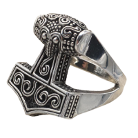 925 Sterling Silberring - Thorshammer 59 (18,8 Ø) 8,7 US