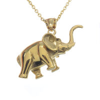 stainless steel pendant - Elephant PVD-Gold